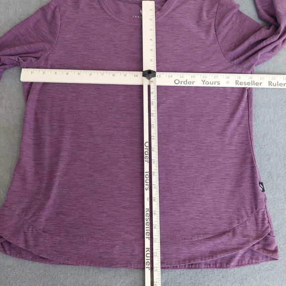 Skechers GO DRI SWIFT Long Sleeve Tunic Top Purple Heathered M - Picture 4 of 7